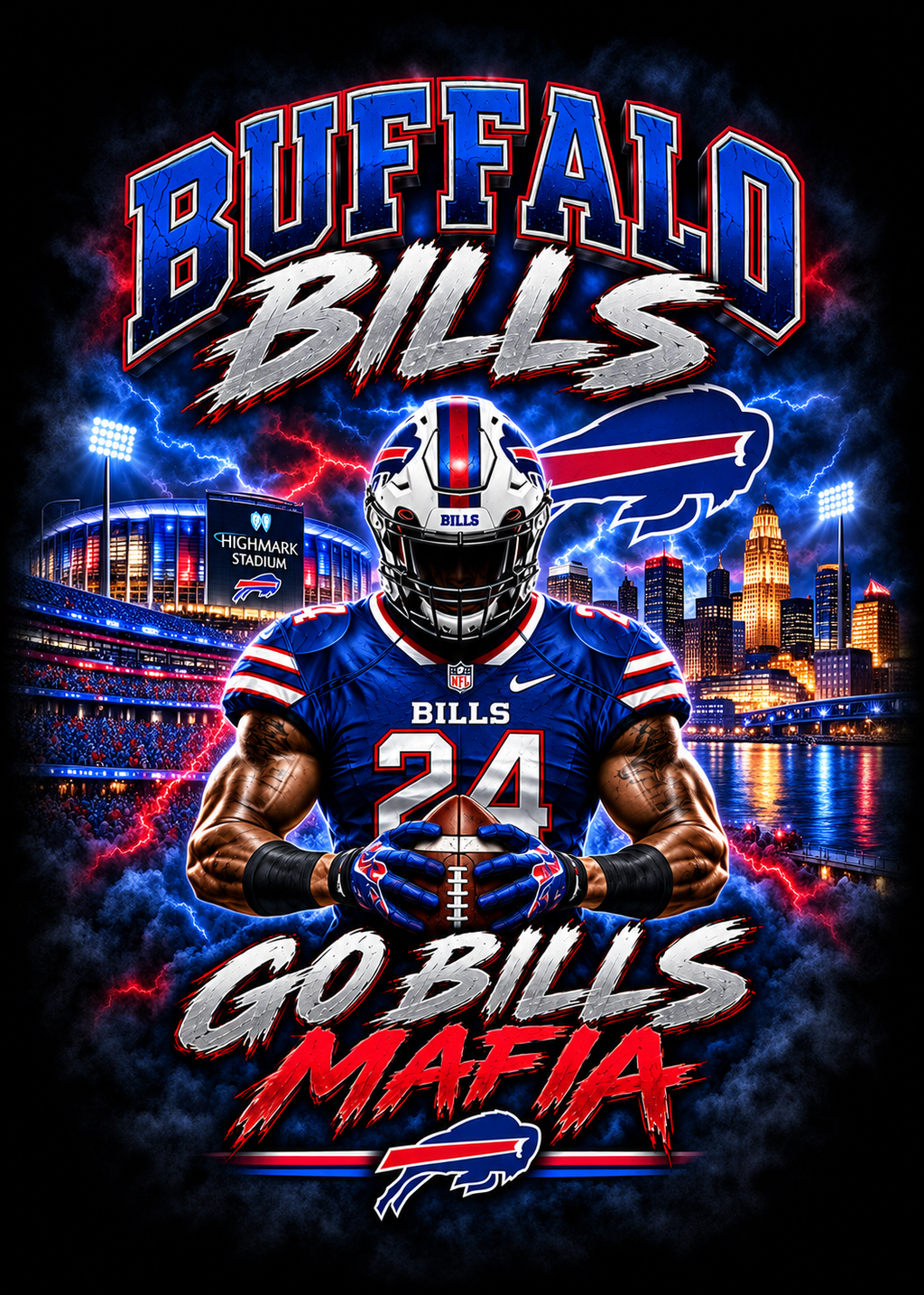 American Football Halftone Designs Digital Download
