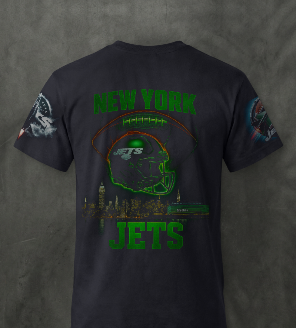 Neon City Jets Custom Sleeve-Print Tee