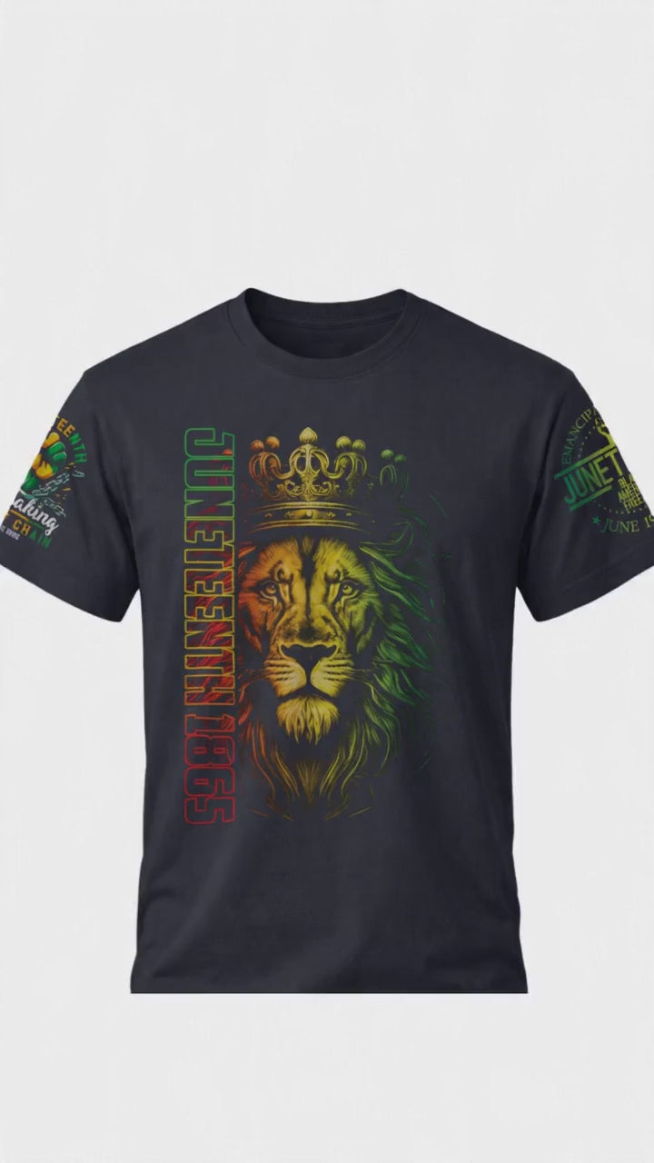Juneteenth Lion Crown Tee – Strength. Freedom. Legacy.