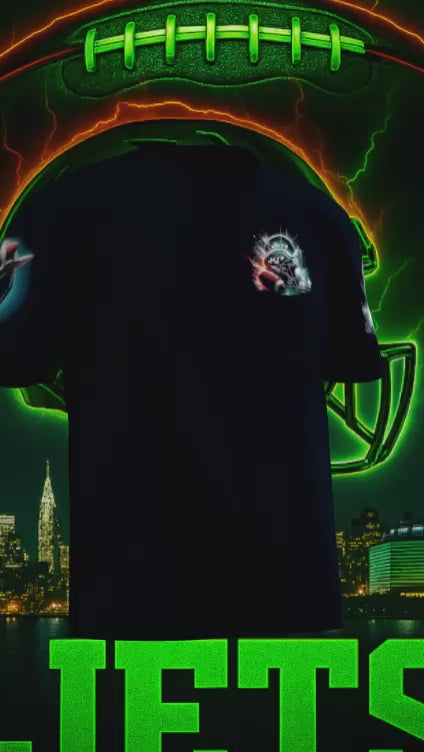 Neon City Jets Custom Sleeve-Print Tee