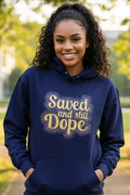 "Saved and Still Dope" Rhinestone Hoodie